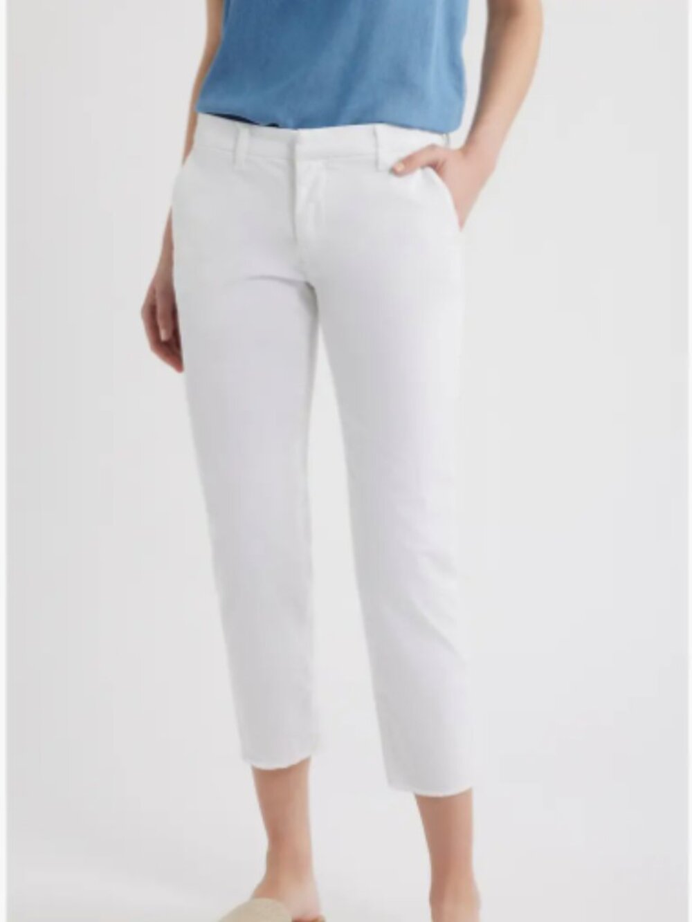 Frank & Eileen Wicklow Crop Chinos White Size 4